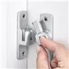 Generic Chiusure per porta fienile, serratura per cancello a 90/180 gradi, in lega di alluminio, serratura ad angolo retto, chiusura per cancello a ribalta, serratura per porte scorrevoli di sicurezza per