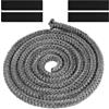 Flintronic Guarnizione per Porta Stufa, Ø10mm-3M(Grigio） | Fibra Corda Ignifuga, Nastro Isolante Fibra Alta Temperatura, Per Stufe Pellet, Tubi E Porte Forno, Camino