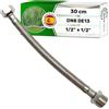 ONIX TECH Tubo Corazzato 30 cm Femmina 1/2" x Maschio 1/2" DN8 DE13 - Tubo Flessibile Realizzato in Acciaio Inox Temperatura max 70°C Pressione Esercizio 10 bar - MADE IN SPAIN - Garanzia di 5 Anni - ONIX TECH
