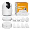Imou Sistema di Allarme Casa 11 Pezzi, Sistema Antifurto Completo | Faretto/Sirena Allarme 100DB, 1 Telecamera Wifi Interno, 2 Telecomandi, 4 Sensori, 2 Sensori di Movimento, Supporta Alexa