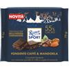 RITTER SPORT - Cioccolato Fondente Caffè e Mandorla 55%, 75g | Con croccante granella di caffè e scaglie di mandorle