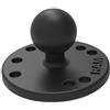 RAM-B-202U Base rotonda in composito da 2,5 pollici con schema di fori AMPs e sfera da 1 pollice