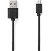 Nedis USB Micro-B Cavo maschio 2.0 1,00 m nero