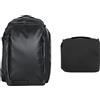 WANDRD Transit 45L Zaino da viaggio Nero Essential+ Pacchetto