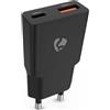 Nedis USB 20W/18W Caricabatterie da parete doppio con ricarica rapida Quick Charge 3.0 A