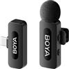 Boya BY-V10 V2.0 Microfono Lavalier Wireless per USB-C - 1 x TX e 1 x RX