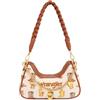 Montana West Wrangler, borsa a tracolla da donna con stampa cowboy a mezzaluna ascella western RODEO ICONS pochette con catena