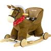 Milly Mally Cavallo a dondolo con melodia e ruote Milly Mally Polly marrone