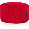 Green Bean® Pouf da interno 45x25 cm Imbottitura in perle di EPS e tessuto in velluto a coste Morbido e confortevole Lavabile - Cuscino da pavimento da interno Cuscino da sdraio Cuscino da seduta Pouf Poltrona relax Bambini Adulti Tessuto Rosso