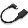 SYSTEM-S OTG Host USB A 3.0 femmina a USB 3.1 Tipo C maschio 90° angolato adattatore spina cavo dati estensione cavo On-The-Go Host 16 cm