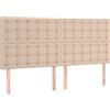 vidaXL Testiere 4 pz. Cappuccino-marrone 90x5x78/88 cm in Pelle finta