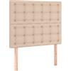 vidaXL Testiere 2 pz. Cappuccino-marrone 100x5x78/88 cm in Pelle finta