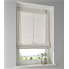 Kutti Tenda a pacchetto con occhielli Brondby, color taupe naturale, semitrasparente, effetto lino; tenda a pacchetto con sistema di aggancio a ganci, senza forature; larghezza 100 cm x altezza 140 cm