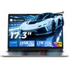 Lustrens Laptop da 17,3 pollici, 16 GB di RAM, 1 TB di SSD, tastiera completa