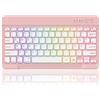 Lustrens Tastiera Bluetooth con retroilluminazione a 7 colori, layout QWERTZ