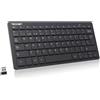 Lustrens Tastiera mini wireless, 2.4 G, ultrasottile, USB, per PC, Android, smart TV, laptop (in spagnolo, con la ñ)