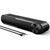 Lustrens Altoparlanti A30 per PC, altoparlanti per computer da utilizzare con monitor desktop, soundbar USB per PC, soundbar cablata con ingresso Aux da 3,5 mm per computer desktop, laptop e telefoni