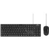 Lustrens Tastiera e mouse cablati, interfaccia USB, layout AZERTY francese, design ergonomico