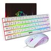 Lustrens Set di tastiera e mouse da gaming V700, tastiera da gaming da 60%, layout compatto con 61 tasti, illuminazione RGB, mouse con sensore ottico