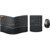 Lustrens Set tastiera e mouse ergonomici, wireless, con tastierino numerico separato e poggiapolsi per un comfort ottimale