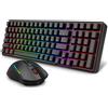 Lustrens Set di tastiera e mouse da gaming con 3 modalità, 99 tasti e mouse da gaming con 8000 DPI