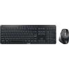 Lustrens Set di tastiera e mouse wireless per più dispositivi, layout francese (AZERTY), mouse ergonomico per destrimani
