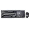 Lustrens Set da scrivania wireless con tastiera completa e mouse ottico, colore nero