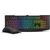 Lustrens Kit gaming Double Tap: tastiera e mouse da gioco. Tastiera semi-meccanica con retroilluminazione