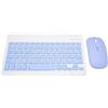 Lustrens Set di tastiera e mouse wireless per tablet e smartphone, da 10 pollici, colore blu