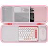 Lustrens Custodia rigida per set di tastiera e mouse wireless, color rosa