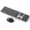 Lustrens Tastiera e mouse Bluetooth full-size per Mac, colore nero