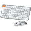 Lustrens Tastiera e mouse Bluetooth compatti e retroilluminati, compatibili con Mac e utilizzabili con più dispositivi