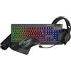 Lustrens Kit gaming 4-in-1: tastiera RGB, mouse RGB, cuffie e tappetino XL