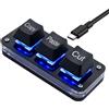Lustrens Mini tastiera meccanica - Programmabile, RGB, 3 tasti, compatibile con hot-swap