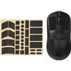 Lustrens Nastro adesivo antiscivolo per mouse da gaming, compatibile con mouse wireless per PC - colore nero