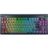 Lustrens MX 8.3 TKL Wireless, tastiera da gaming senza tastierino numerico, layout tedesco (QWERTZ), switch intercambiabili, colore grigio "Starfall"