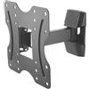 Lustrens Support a parete per monitor e schermi (da 23 a 42 pollici), inclinabile e girevole, standard VESA 200x200, colore nero