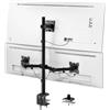 Lustrens Supporto per monitor, adatto a 3 monitor, compatibile con 1 monitor da 49 pollici e 2 monitor da 32 pollici, regolabile e girevole