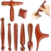 Gykutix Set Massaggio Legno 8 Pezzi con Attivatore Punto Trigger - Massaggiatore per Piedi Schiena, Gambe, Collo, Spalle, e Braccia | Strumento Naturale Portatile per Riduzione Dolore