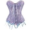 RYTEJFES Corsetto Nero Donna Elegante in Raso Corset a Cuore Dimagrante Gothic Bustini Vittoriano Medievale Corsetto Pizzo con Stecche Curvy per Halloween Carnevale e Cosplay