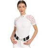 Harrison Howard Camicia da donna slim fit con maniche in pizzo e iconico bit traspirante confortevole Rider Top