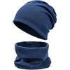 beifon Cappello e Sciarpa per Bambini Invernale Sciarpa Berretto in Maglia Cotone Morbido Elasticizzato a Doppio Beanie Cappello Scaldacollo per Primavera, Autunno e Inverno 2-8 Anni