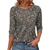 Onsoyours Maglietta Donna Manica a 3/4 Girocollo Tshirt Estiva Maglia a Maniche Tre Quarti Casual Top Basic Shirt
