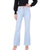 BlauerHafen Jeans da donna elasticizzati a vita media, misto cotone, 5 tasche, chiusura lampo e bottoni, vestibilità ampia, pantaloni casual da donna, ideali per tutti i giorni e per l'ufficio