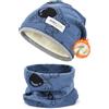 beifon Cappello e Sciarpa per Bambini Invernale Sciarpa Berretto in Maglia Cotone Morbido Elasticizzato a Doppio Beanie Cappello Scaldacollo per Primavera, Autunno e Inverno 2-8 Anni