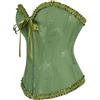 RYTEJFES Corsetto Nero Donna Elegante in Raso Corset a Cuore Dimagrante Gothic Bustini Vittoriano Medievale Corsetto Pizzo con Stecche Curvy per Halloween Carnevale e Cosplay