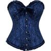 RYTEJFES Corsetto Nero Donna Elegante in Raso Corset a Cuore Dimagrante Gothic Bustini Vittoriano Medievale Corsetto Pizzo con Stecche Curvy per Halloween Carnevale e Cosplay