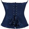 RYTEJFES Corsetto Nero Donna Elegante in Raso Corset a Cuore Dimagrante Gothic Bustini Vittoriano Medievale Corsetto Pizzo con Stecche Curvy per Halloween Carnevale e Cosplay