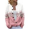 Generic Cardigan da donna UK Plus Size con bottoni Stampa alla moda da donna maglioni lavorati a maglia leggeri a maniche lunghe maglioni autunnali invernali caldi maglioni da donna eleganti slim fit