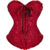 RYTEJFES Corsetto Nero Donna Elegante in Raso Corset a Cuore Dimagrante Gothic Bustini Vittoriano Medievale Corsetto Pizzo con Stecche Curvy per Halloween Carnevale e Cosplay